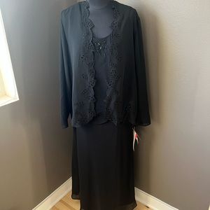 Studio 1 lace embroidered dress with beaded detail